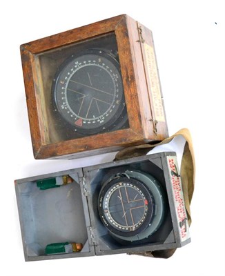 Lot 64 - A Second World War Air Ministry Type P.8. Compass, numbered 133818 B, in original grey/blue painted