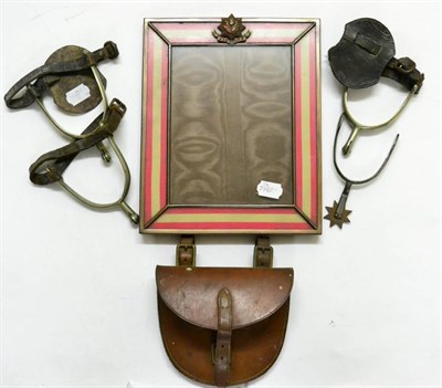 Lot 82 - A Copper Photograph Frame to the Cheshire Regiment, of vertical rectangular form, the borders...