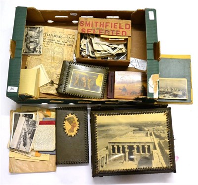 Lot 85 - Second World War 8th Army Interest:- a collection of hand written diaries, letters, snapshot...