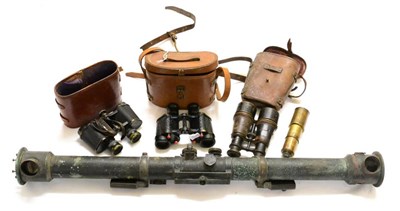 Lot 125 - A Pair of Second World War Bino Prism No.2 Mk.II x6 Binoculars, by Kershaw, numbered 227329 and...