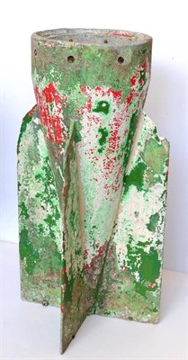 Lot 162 - A Second World War German SD 50kg Bomb Fin Tail, later painted in green, red and white, 54cm...