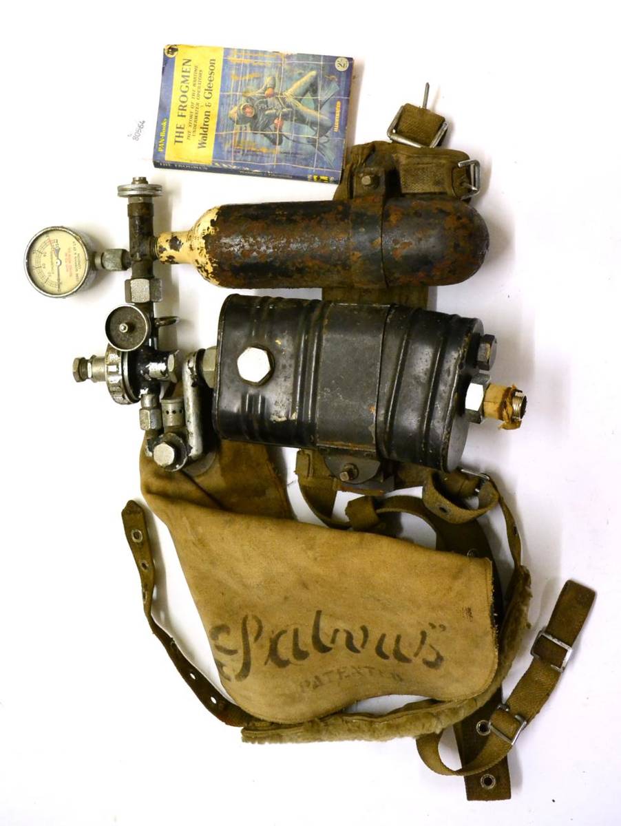 Lot 169 - A Rare Second World War Royal Navy Special Operations Rebreather Diving Unit by Siebe Gorman &...