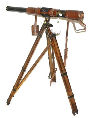 Lot 170 - A Boer War 2 1/2"; Brass Two Draw Telescope by Aitchison & Co., London, dated 1901, engraved...