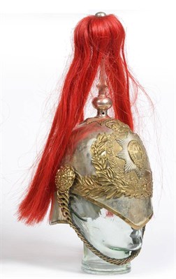 Lot 220 - A Queen Elizabeth 1871 Pattern Horse Guards Trooper's Helmet, with white metal skull, brass and...