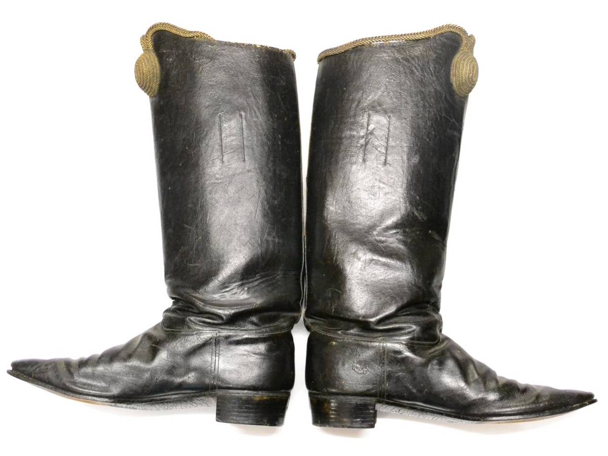 Lot 228 - A Pair of Victorian Hussar's Leather Boots,