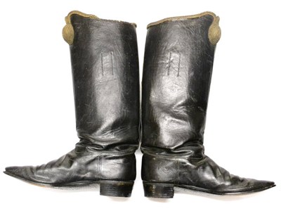 Lot 228 - A Pair of Victorian Hussar's Leather Boots, by Bartley & Sons, 493 Oxford Street, London, the...