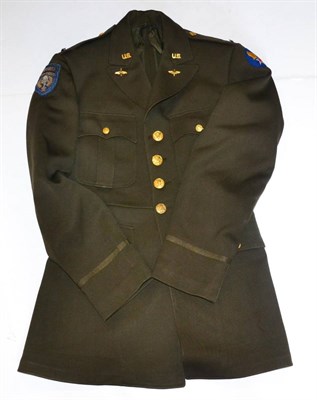 Lot 238 - A Second World War USAAF Olive Green Jacket, to an officer of the 8th Air Force Glider Airborne...