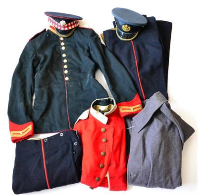 Lot 239 - A Small Quantity of Military Part Uniforms, comprising a Horse Guards blue tunic with staybrite...