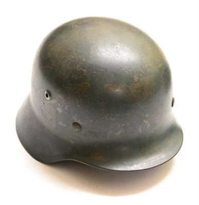 Lot 254 - A Scarce German Third Reich M35 Helmet to the Dutch SS Volunteers, double decal of national...