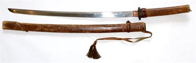 Lot 284 - A Late Second World War Japanese Type 98 Shin Gunto Katana, with 63.5cm single edge steel...