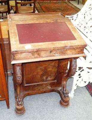 Lot 675 - A Victorian Walnut Davenport (a/f)