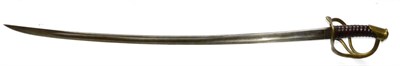 Lot 299 - A US Model 1860 Cavalry Trooper's Sword, the 83.5cm single edge fullered steel blade with a...