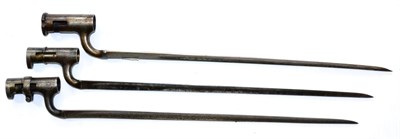 Lot 305 - Two British Pattern 1853 ";3 Band"; Enfield Socket Bayonets, one numbered 9185, the other...