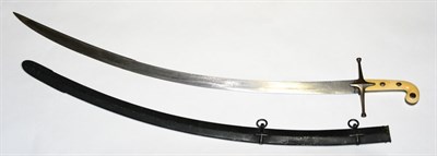 Lot 309 - An Early 19th Century Officer's Mameluke Sword, the 82cm single edge curved steel blade, double...