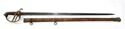 Lot 320 - A George V 1821 Pattern Royal Artillery Officer's Sword, the 84cm fullered spear point steel...