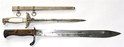 Lot 338 - A German Model 1898/05 ";Butcher"; Bayonet, the crossguard with high ears, lacks scabbard; a...