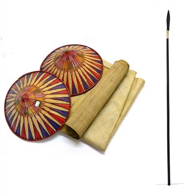 Lot 377 - An Early 20th Century Dusun (Borneo) Sumpitan (Blowpipe), with drilled jagang wood shaft and...