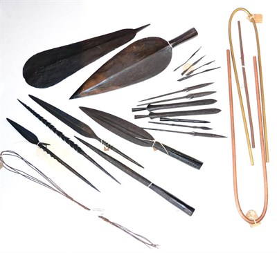 Lot 413 - A Collection of Eighteen Pieces of African Weapon Money, including four miniature spearheads,...