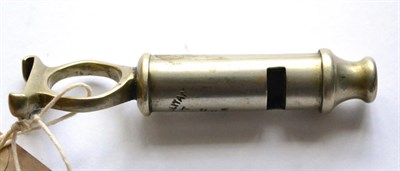 Lot 432 - A Sportsman's Nickel 12 Bore Cartridge Extractor/Whistle by J Hudson, 13 Barr St., Birmingham,...