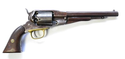 Lot 468 - A Remington New Model Army .44 Calibre Six Shot Percussion Single Action Revolver, with 20cm...