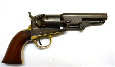 Lot 475 - A Colt Model 1849 Five Shot Percussion Pocket Revolver, in .31 calibre, the 10cm octagonal...