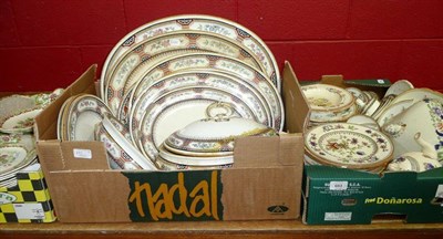 Lot 693 - Three Boxes of Dinner Ware, including Copeland Garrett Spode dessert set