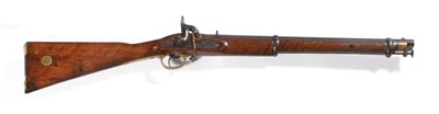 Lot 505 - A Victorian Enfield Percussion Cavalry Carbine, the 53cm  steel barrel with various markings...