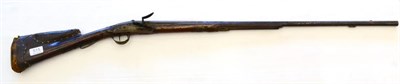 Lot 515 - An 18th Century Continental Flintlock Sporting Gun, the 81.5cm two stage barrel octagonal at...