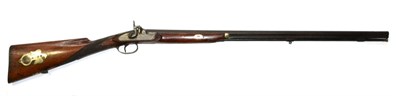 Lot 517 - A 19th Century Percussion Sporting Gun, with 76cm panelled steel barrel, foliate engraved tang...