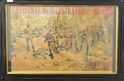 Lot 60A - A Late Victorian Chromolithographic Poster ";The Last Stand of the Northamptons at Saran Sar...