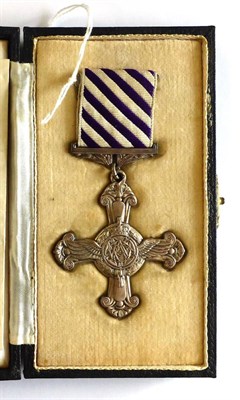 Lot 1 - A Distinguished Flying Cross, awarded to Flight Lieutenant John N Staniforth, the reverse dated...