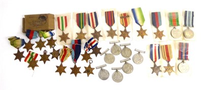 Lot 10 - A Collection of Thirty One Single Second World War Medals, comprising 5 x 1939-45 Stars, 4 x...