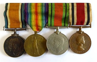 Lot 15 - A First/Second World War Group of Four Medals, awarded to 127066 PTE.H.T.ROBINSON. M.G.C.,...