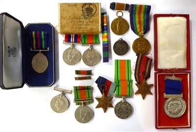 Lot 36 - Two Single Victory Medals, to 34977 PTE. W. WATERHOUSE. R.LANC.R. and 18490 PTE.W.HELLING....