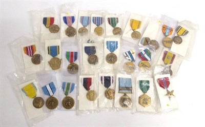 Lot 54 - A Collection of Twenty Five Various American Medals, with ribbons