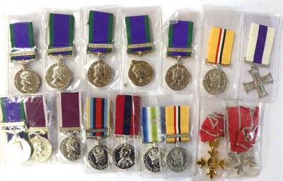 Lot 55 - Sixteen Copy British  Medals, including General Service medal, military Cross, Iraq Medal, DCM etc