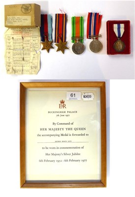 Lot 61 - A Second World War RAF Group of Four Medals, comprising 1939-45 Star, Burma Star, Defence and...