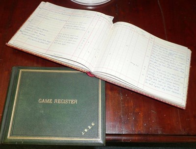 Lot 707 - Two Game Registers - 20th century