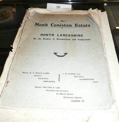 Lot 708 - Estate Sale Prospectuses: for Waterhead House etc. 1835 and Monk Coniston Estate 1908 (2)