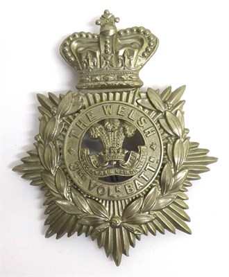 Lot 102 - A Victorian OR's Helmet Plate to the 3rd Volunteer Battalion The Welsh Regiment, in white metal