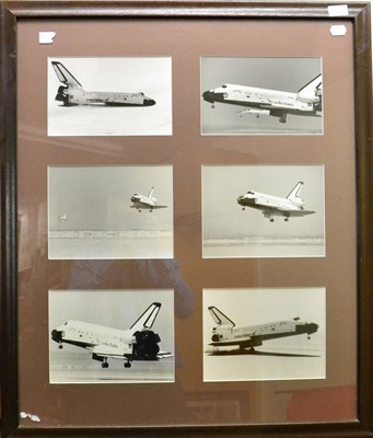 Lot 108 - Space Shuttle Columbia Photographs, a series of eighteen black and white photographs, displayed...