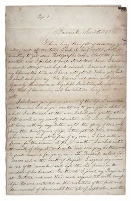 Lot 112 - AMERICAN CIVIL WAR - A Very Interesting Hand Written Parchment Letter of Twelve Stitched Pages,...