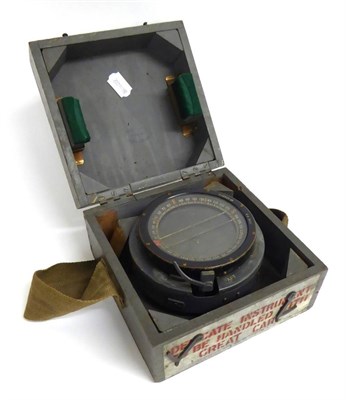 Lot 114 - A Second World War Type P.8 R.A.F. Grid Steering Compass, No.80932.D, in original case, dated...