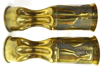 Lot 122 - A Pair of Second World War Trench Art 150 mm M14 Shell Cases, one dated 1939, the other...