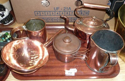 Lot 712 - Five Items of Copperware