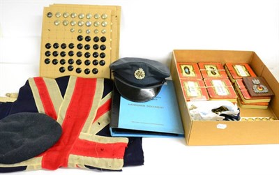 Lot 125 - Militaria, comprising a large quantity of military, RAF, Royal Navy, police, civil defence...