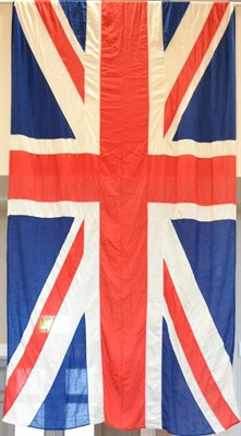 Lot 126 - A Mid 20th Century Large Sectional Linen Union Jack, with rope hoist, 15' x 7'6"