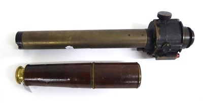 Lot 130 - A First World War Three-Draw Brass Telescope, by R. & J. Beck Ltd., stamped, ";Tel. Sig....