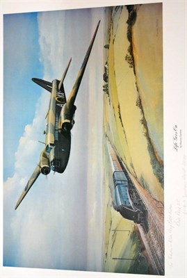 Lot 171 - After Maurice Gardner, ";Tallboy Away";, reproduction printed in colours, signed in pencil in...