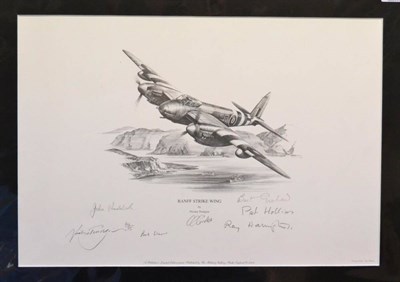 Lot 179 - After Nicholas Trudgian, Banff Strike Wing, limited edition monochrome print, signed in pencil...